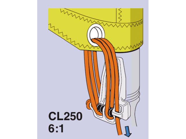 Clamcleat Typ:Clamcleat CL250 Alu 3-5mm