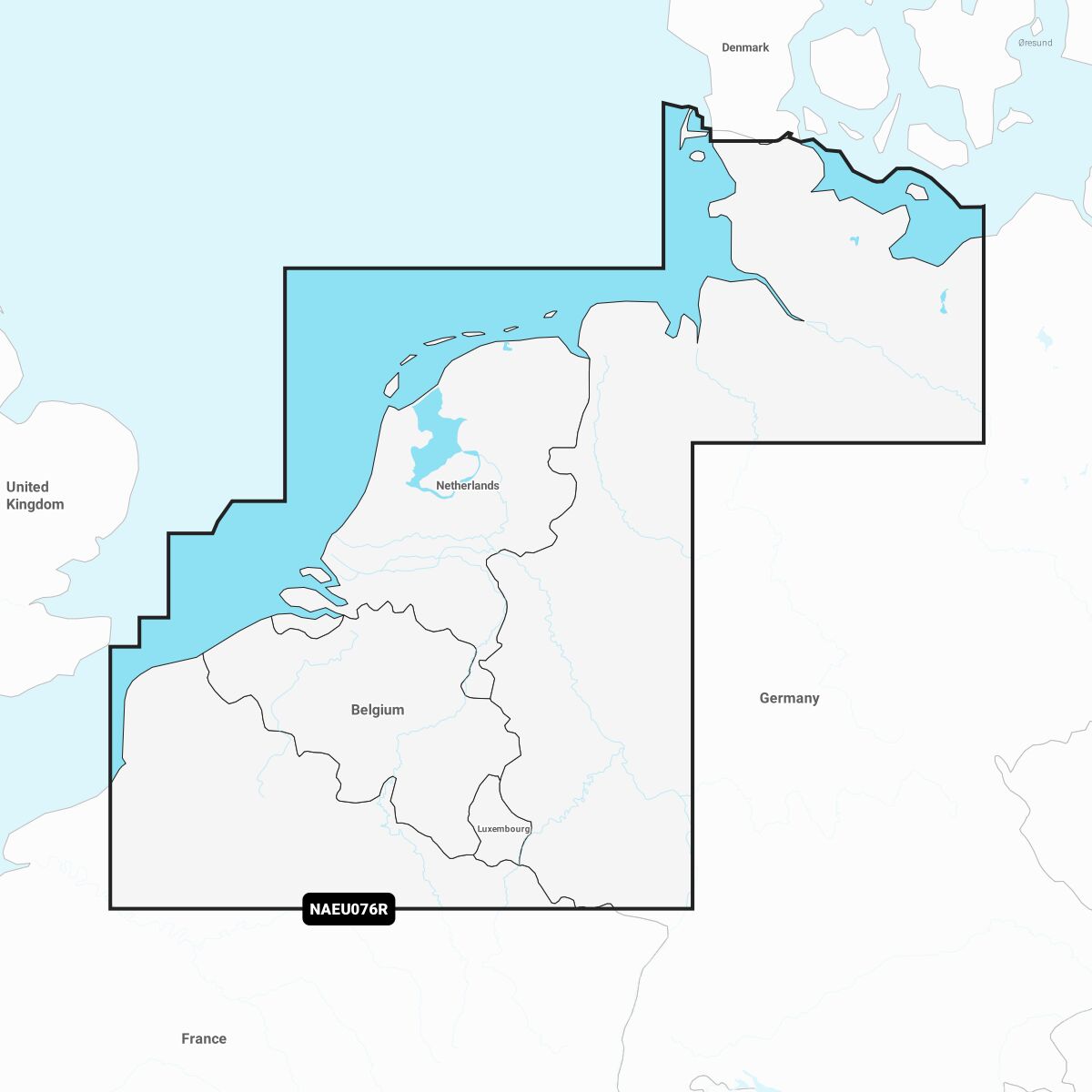Navionics+ Seekarte BeNeLux & Germany West (NAEU076R) Navionics+ Seekarte BeNeLux & Germany West (NAEU076R)