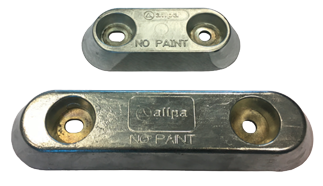 Aluminium Anode Bolzenmontage, Lochabstand = 140mm (1,4kg)