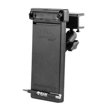 RAM Mounts Luftfahrt-Halterung mit Notizblock-Tray - B-Kugel (1 Zoll), Panel-Klammer, mittlerer Verbindungsarm
