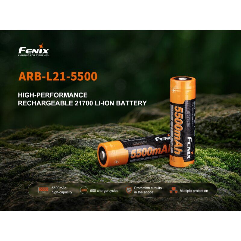 Fenix ARB-L21-5500 LiIon Akku 21700 mit 5500 mAh in Ansicht