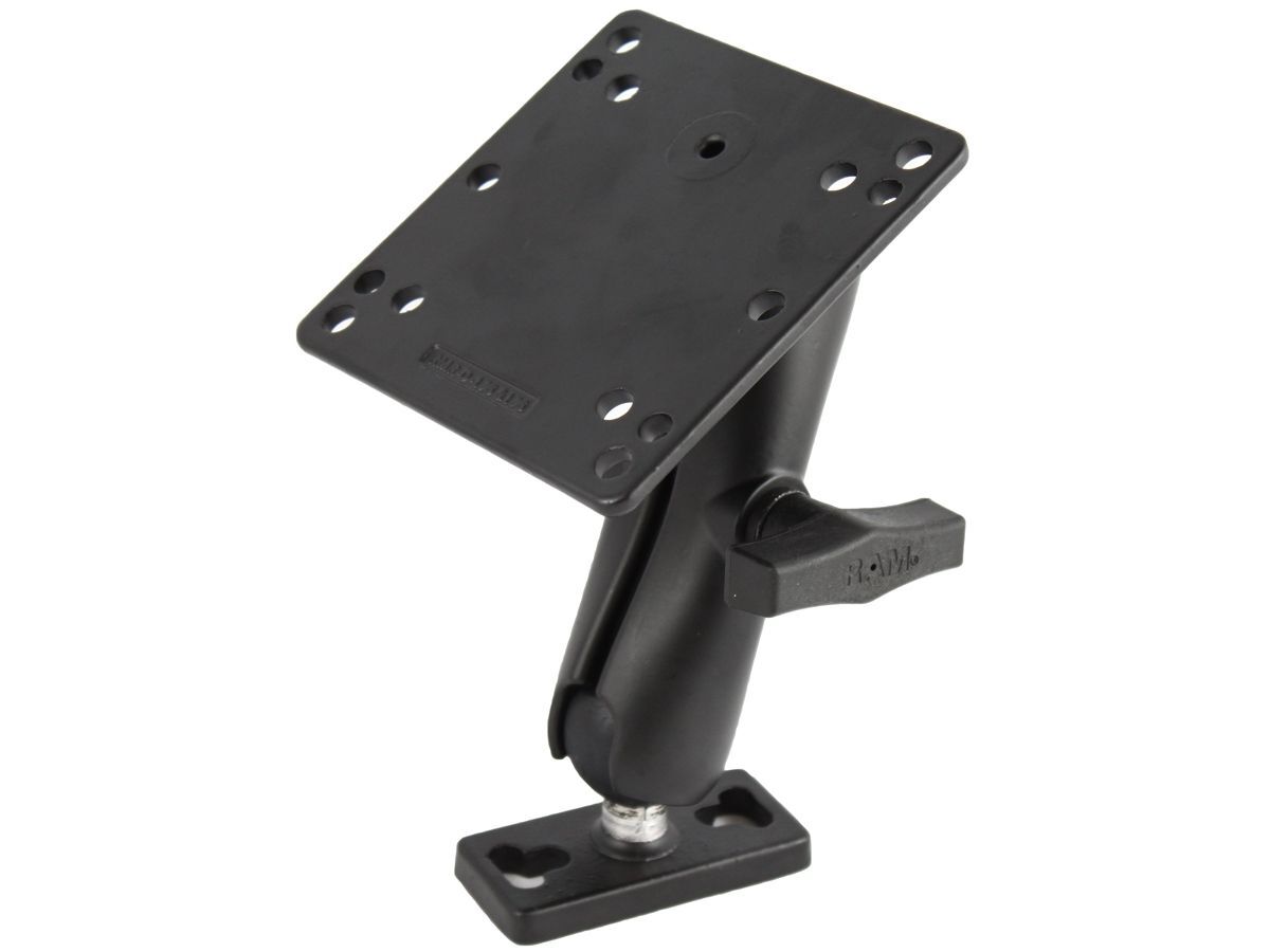 RAM Mounts Set - Bosch-Basis, mittlerer Verbindungsarm, VESA-Platte (75x75 u. 100x100 mm Lochraster), C-Kugel (1,5 Zoll), im Polybeutel