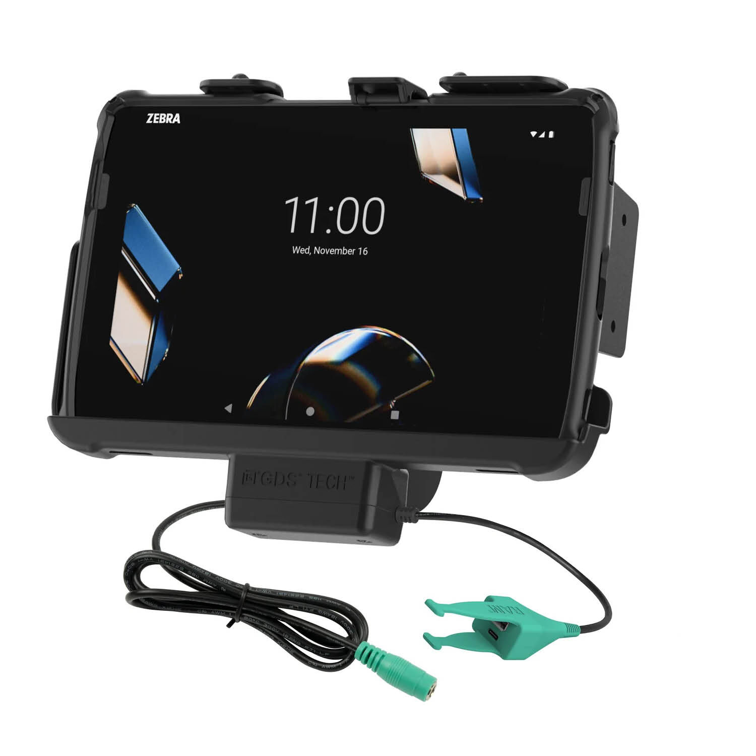 RAM Mounts EZ-Roll'r Halteschale für Zebra ET40 & ET45 (10“) Tablets - In Rugged Boot - 5.5mm DC & USB-A/USB-C-Anschluss