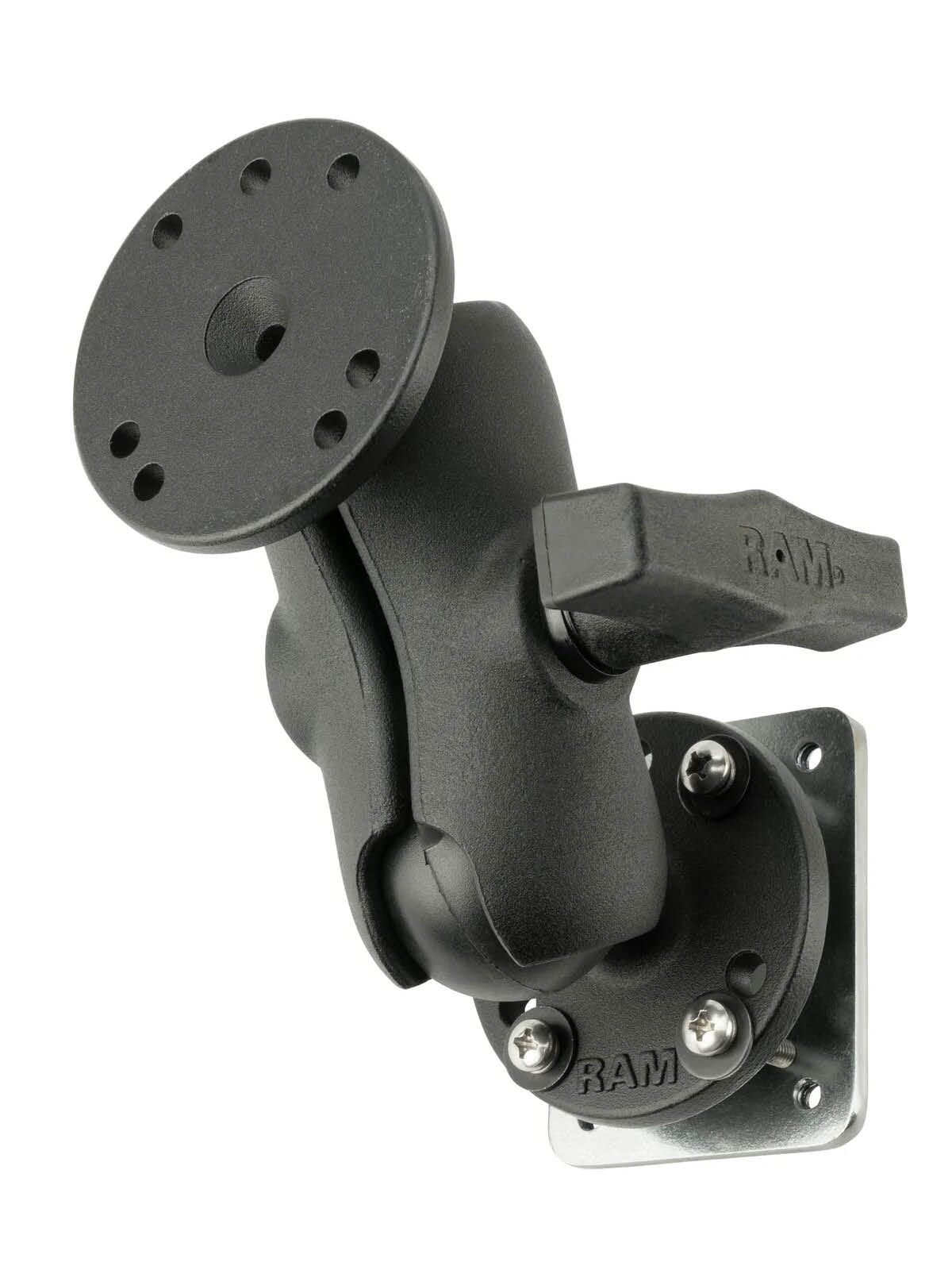 RAM Mounts Set mit Gegenplatte - C-Kugel (1,5 Zoll), kurzer Verbindungsarm, 4-Loch AMPS