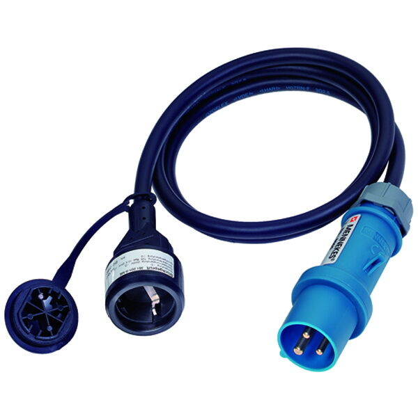 Mennekes_CEE_8005 Mennekes Adapter CEE-Stecker auf Schuko-Kupplung 230 Volt, 16A, 3polig