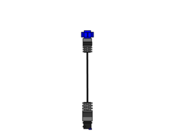 Lowrance Adapterkabel 9-Pin Geber schwar an blaue 7-Pin Geräte Buchse