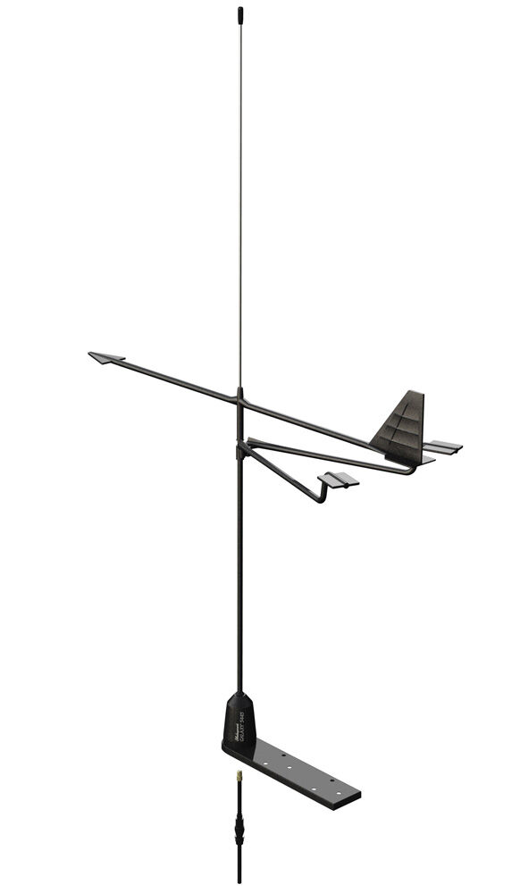 5445_lr Shakespear UKW INOX Antenne 0,9m 3dBi mit V-Tronix Windrichtungs-Anzeiger
