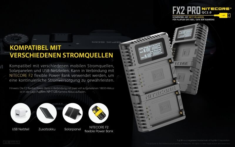 Nitecore FX2 PRO - für Fuji Cameras
