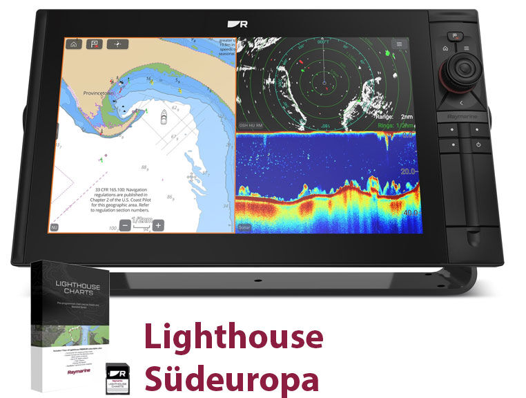 Raymarine Axiom2 Pro S 16" GPS Kartenplotter MFD mit Lighthouse Südeuropa Seekarte