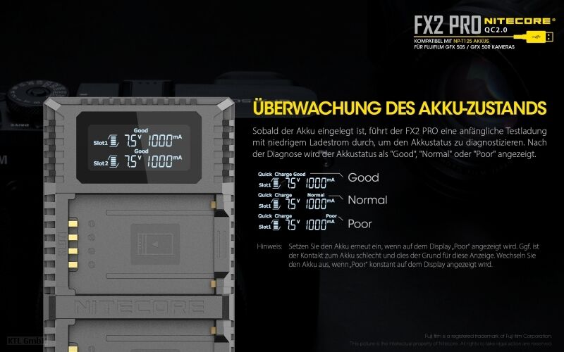 Nitecore FX2 PRO - für Fuji Cameras