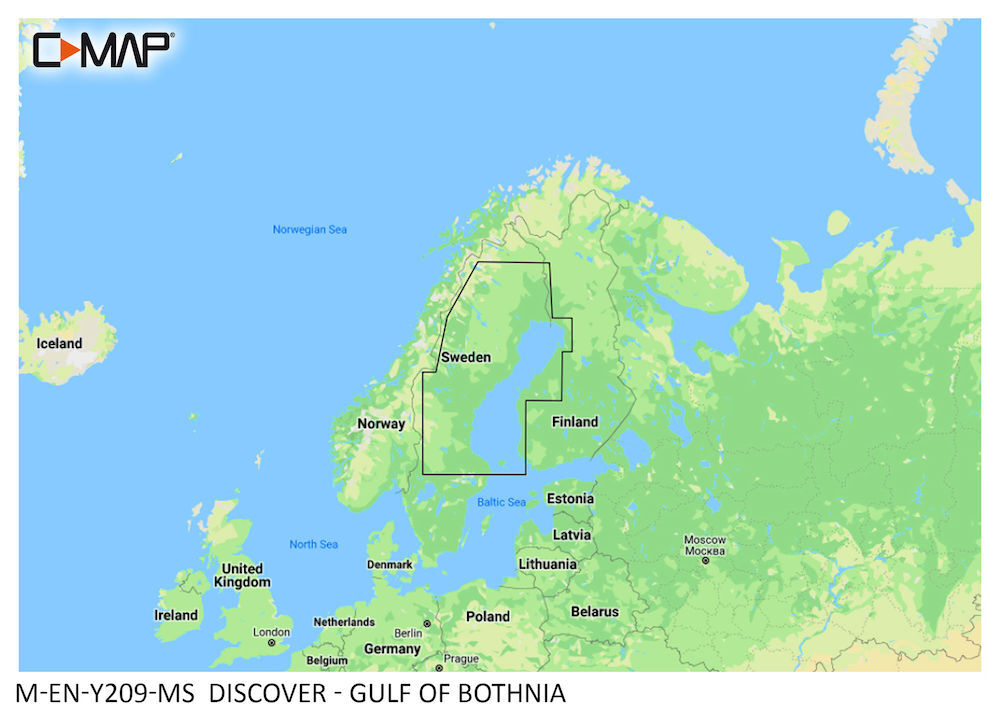 C-MAP DISCOVER:  M-EN-Y209-MS  Gulf of Bothnia