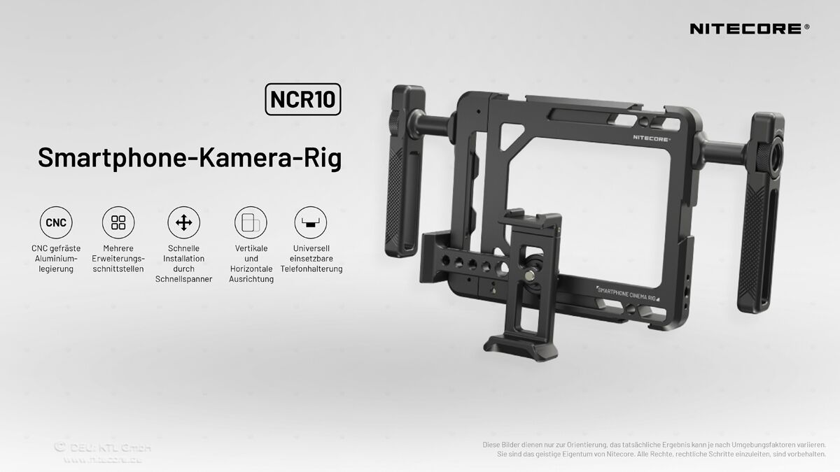 Nitecore NCR10 - Kamera Rig für Smartphones