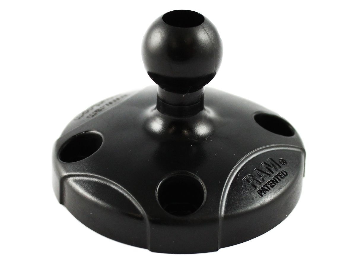 RAM Mounts runde Verbundstoff-Basisplatte mit Snap Link Kugel - Durchmesser Platte 63,5 mm, im Polybeutel