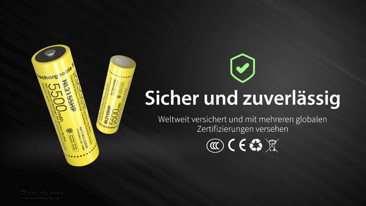Nitecore 21700 Akku, 5500mAH, NL2155HP