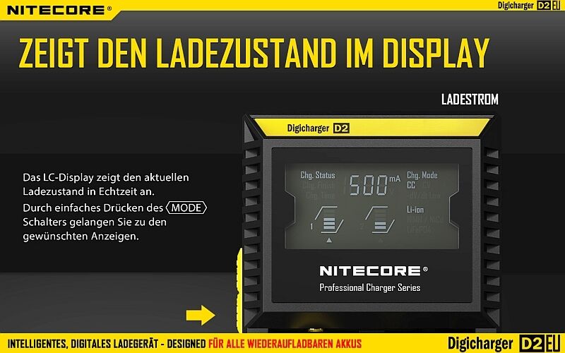 Nitecore Digicharger D2EU- EU-Version