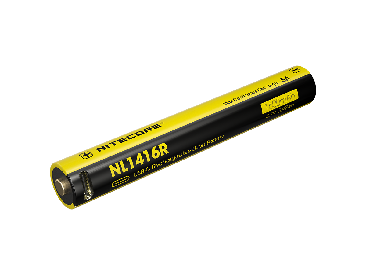 Nitecore Li-Ion Akku , 1600mAh, USB-C für MT2A Pro