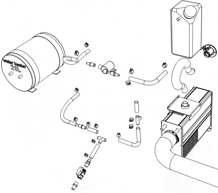 Wallas Boat installation kit for Viking Combi