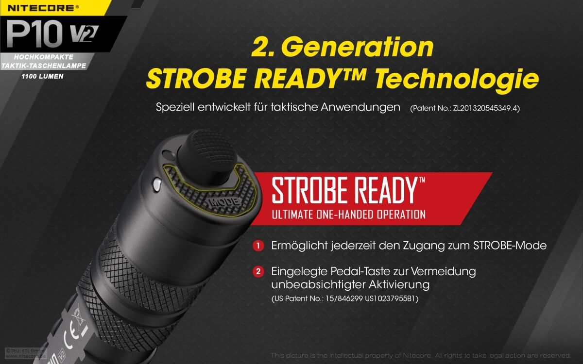 Nitecore P10 V2 - 1100 Lumen