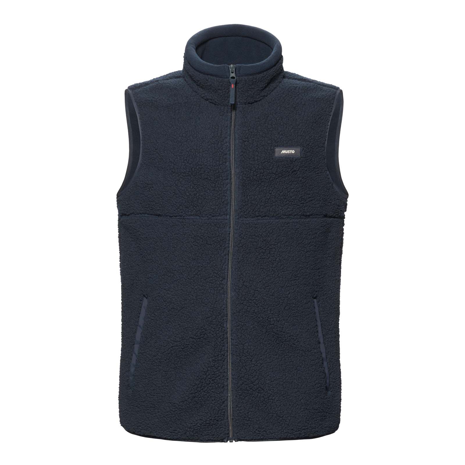 Musto M COVE DEEP PILE FLEECE VEST - Navy, S