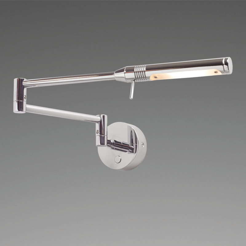 KIRA chrom-glanz, rot/warmweiß, 10-30V DC, max. 3 W, mit Dimmer, max. 393mm lang