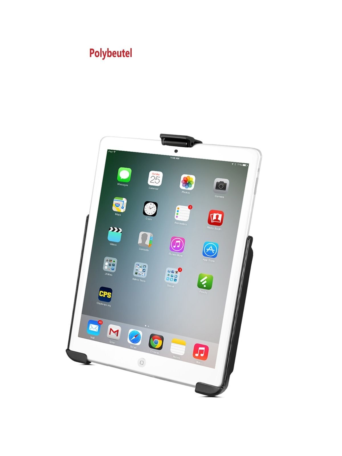 RAM Mounts EZ-Roll'r Form-Fit Halteschale für Apple iPad Mini 1,2 & 3 - Ohne Schutzhülle