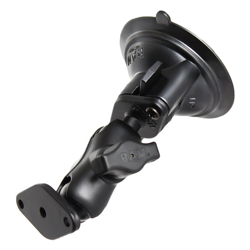 RAM Mounts Saugfuss-Set mit Diamond-Anbindung - kurzer Verbindungsarm, 2x Diamond-Basisplatte (Trapez), B-Kugel (1 Zoll), im Polybeutel
