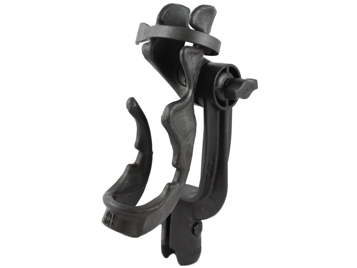 RAM Mounts Rod 2000 Angelrutenhalter mit C-Kugel Aufnahme (1,5 Zoll) - Ratchet-System, im Polybeutel