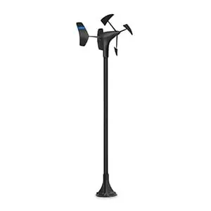 Garmin gWind Regatta Windsensor mit schwarzem Mast und Ausleger vor weißem Hintergrund
