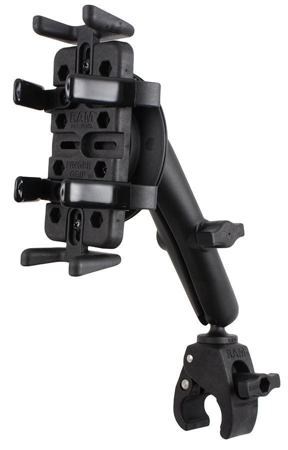 RAM Mounts Tough-Claw Universal-Halterung für elektronische Geräte - B-Kugel (1 Zoll), Tough-Claw klein (Durchmesser 15,9-29,0 mm), langer Verbindungsarm (150 mm), drehbar