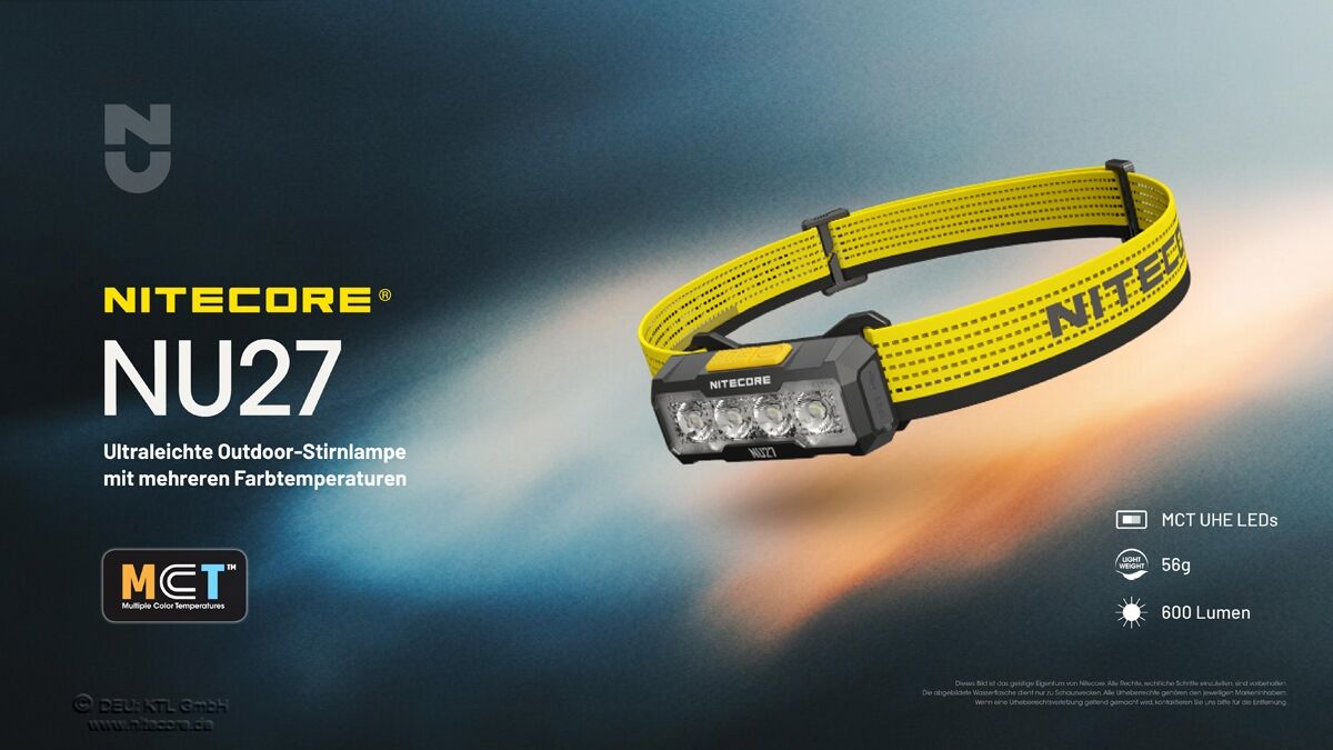 Nitecore NU27, schwarz - 600 Lumen