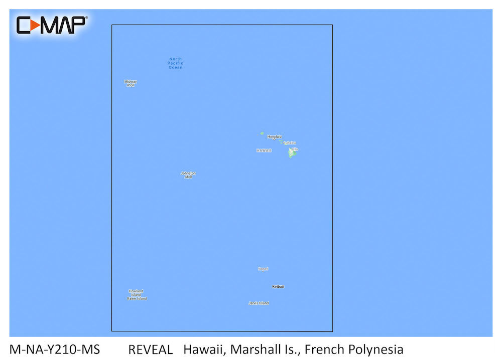 C-MAP REVEAL: M-NA-Y210-MS Hawaii, Marshall Is., French Polynesia