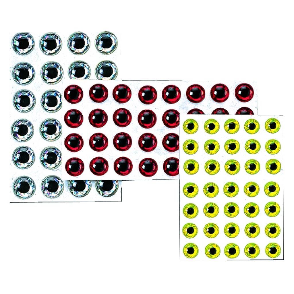 Jenzi Fischaugen im 3-D-Format 6,3 mm Farbe Rot