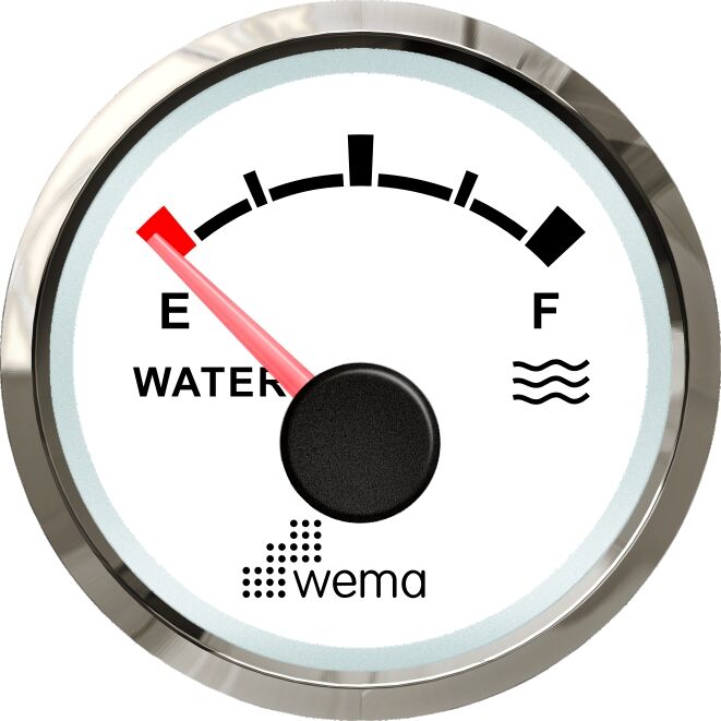 Wema NMEA2000 Tankanzeige Wasser Silver-Line weiß