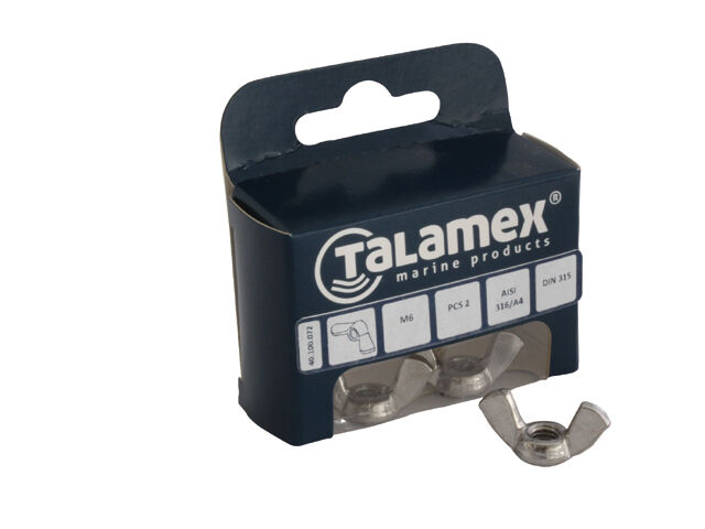LNKZ7342 Talamex Edelstahl Flügelmutter DIN315 (versch. Größen)