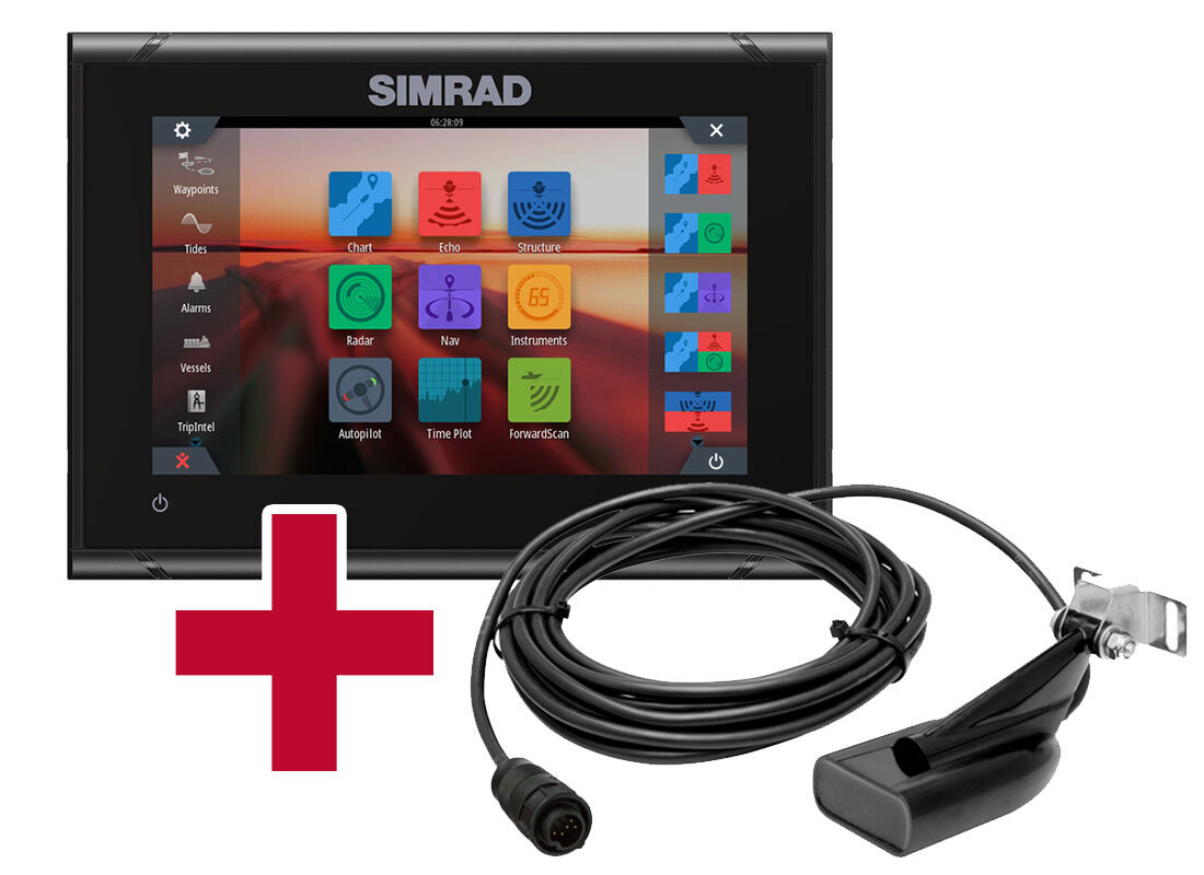 Simrad Go7 XSE Multifunktionsdisplay mit HDI Geber