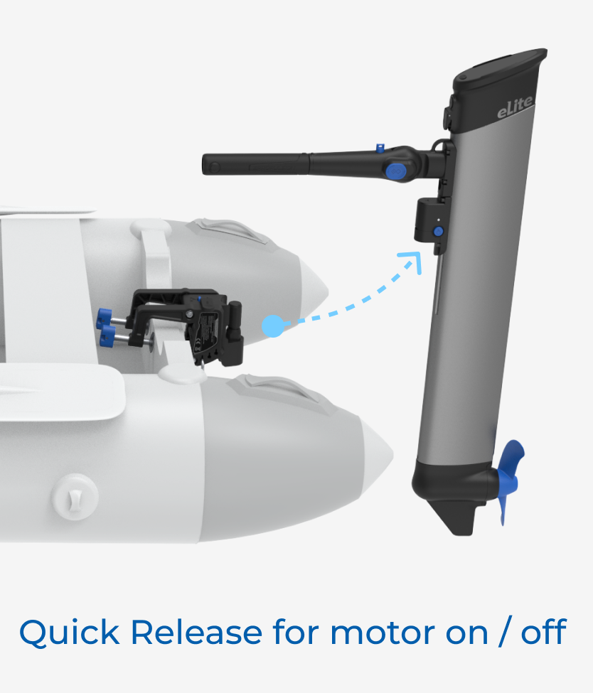 ePropulsion eLite Elektromotor mit integriertem Akku und Langschaft