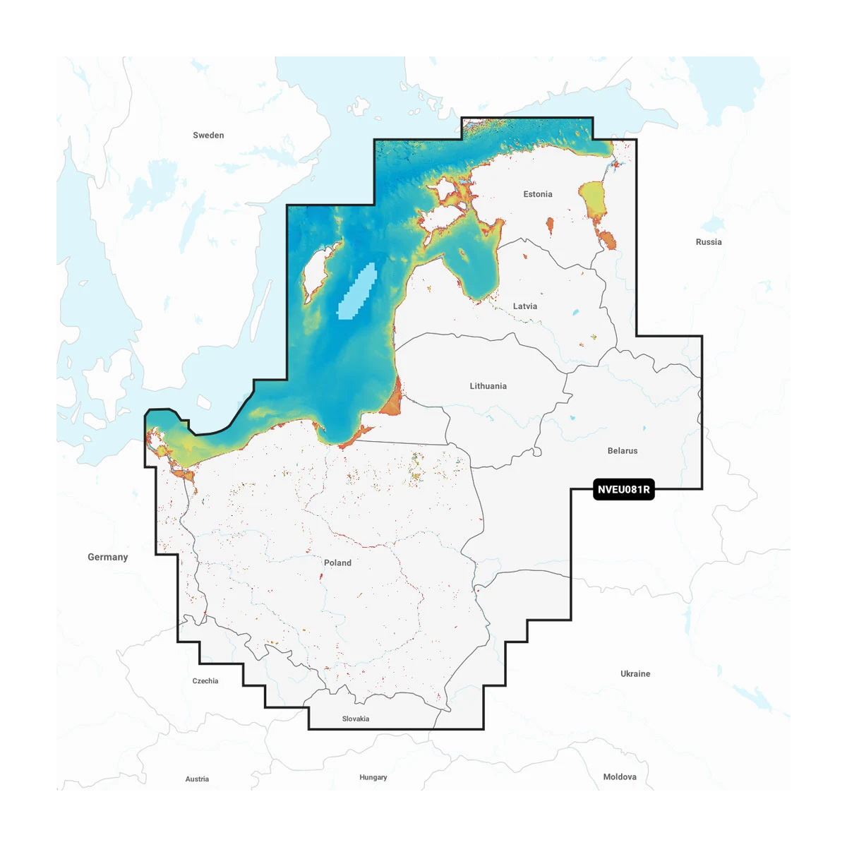 Garmin Navionics Vision+ NVEU081R Ostsee Ostküste Polen & Baltikum Seekarte