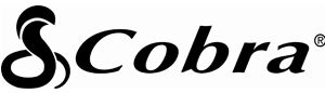 Das schwarze Markenlogo von Cobra Marine zeigt eine stilisierte Kobra links neben dem Markenschriftzug.