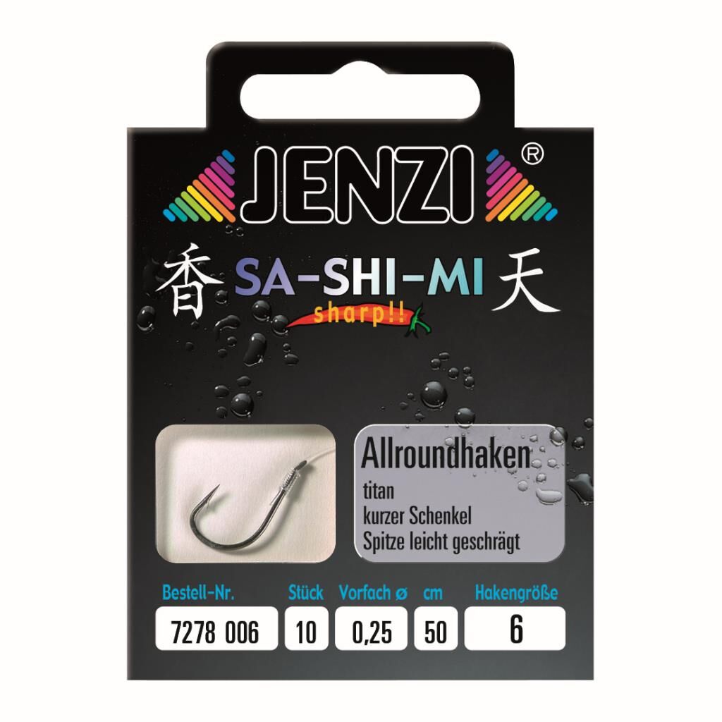 Jenzi Allroundhaken, Gebunden, Größe 6, 0,25 mm, 50 cm