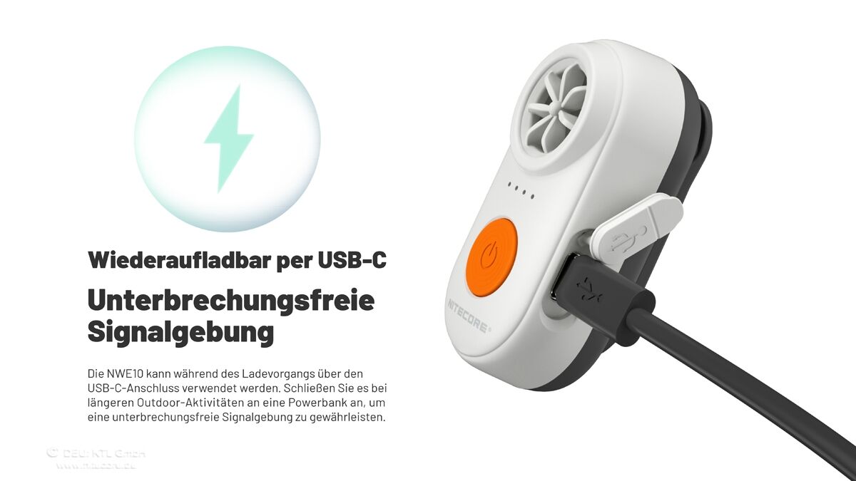Nitecore elektronisches Notsignalgerät NWE10, orange