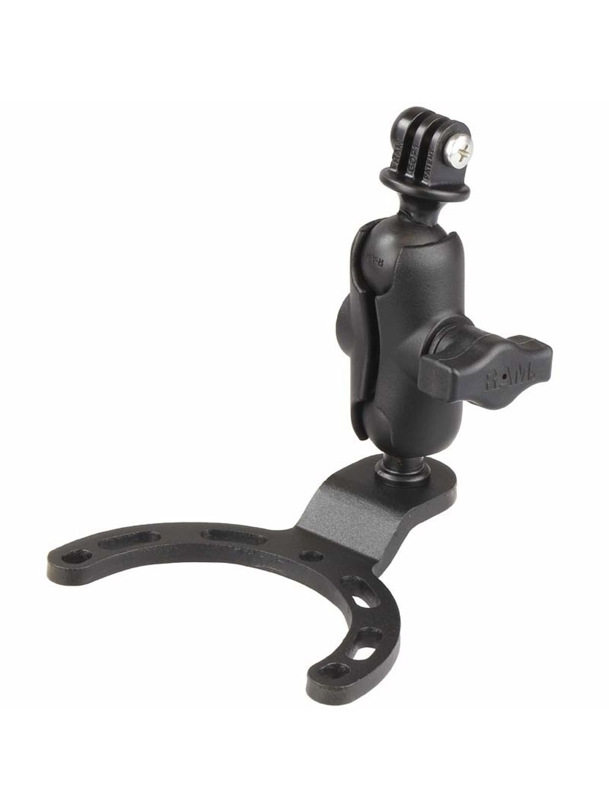 RAM Mounts GoPro Motorrad-Kamerahalterung (kurz) für Honda-/Suzuki-/Yamaha-Tanks - mit Tank-Adapter, B-Kugel (1 Zoll), im Polybeutel