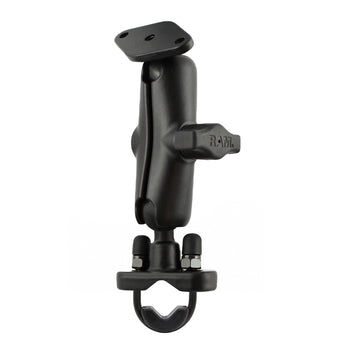 RAM Mounts Lenker- & Rundrohr-Set - B-Kugel (1 Zoll) - 1x Diamond (Trapez) Basisplatte (AMPS) - Mittlerer Verbindungsarm (ca. 94,74 mm) - 1x U-Bügel Klemmbasis (Klemmbereich 12,7 - 31,8 mm)