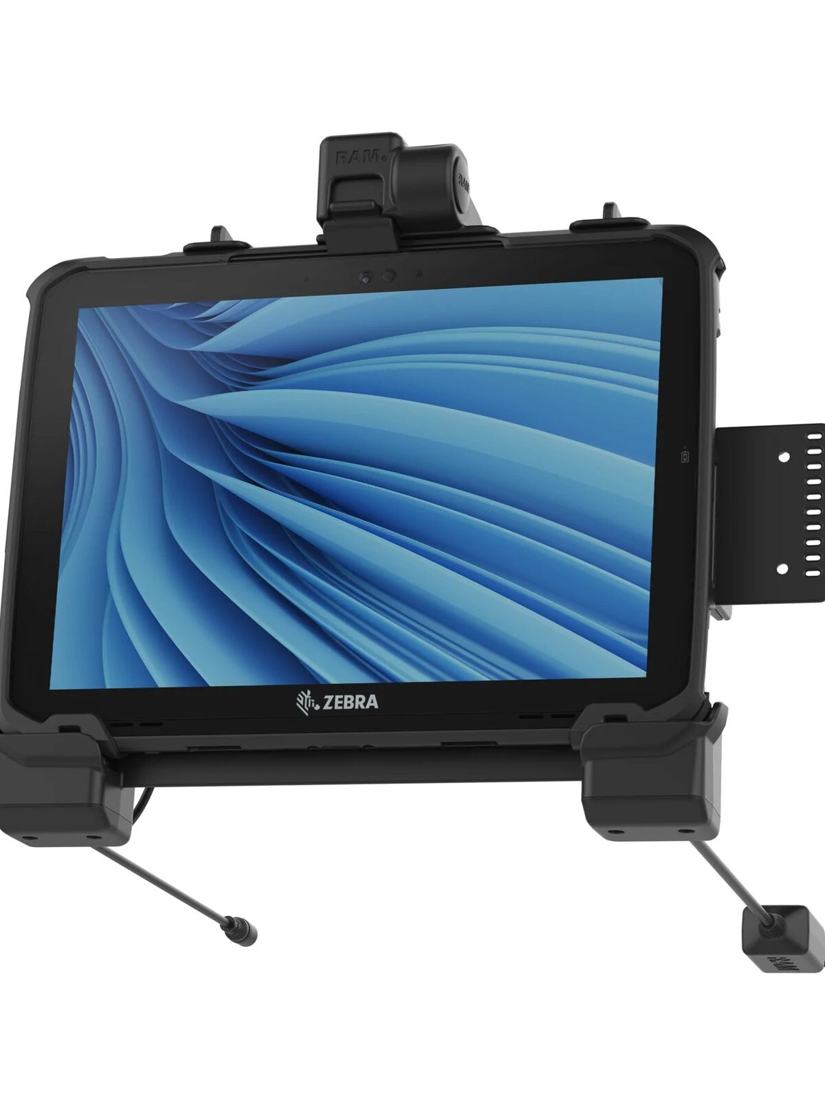 RAM Mounts Form-Fit Halteschale (Schnappverschluss) für Zebra ET80 & ET85 2-in-1 Tablets - mit & ohne Rugged Boot und Tastatur - 5.5mm DC & Dual USB-A-Anschluss