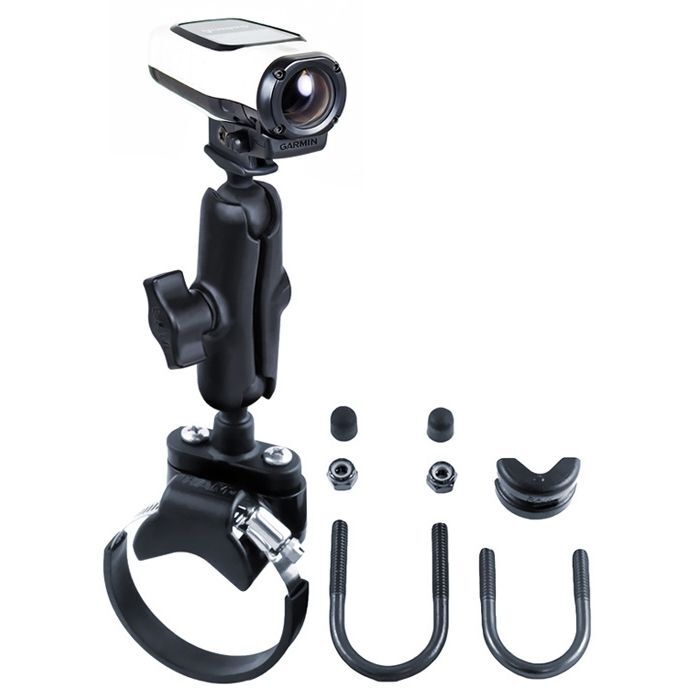 RAM Mounts Kamerahalterung Lenker/Rohre für Garmin VIRB Kameras - mit Klemmschelle, B-Kugel (1 Zoll), im Polybeutel