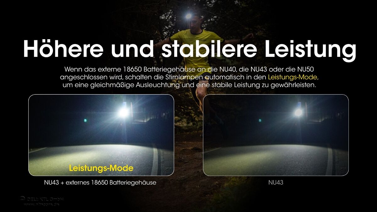 Nitecore 18650er Akku-Extension-Case für NU4x und NU5x