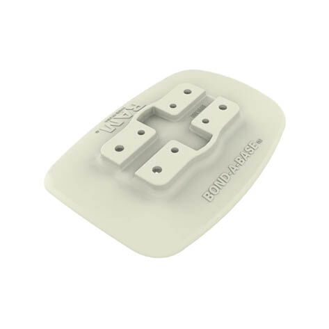 RAM Mounts Bond-A-Base Verbundstoff-Basis für Schlauchboote - grau, inkl. doppelseitigem Klebeband, im Polybeutel