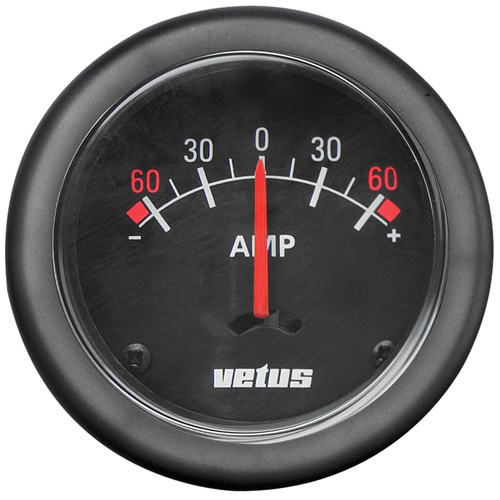 Vetus Amperemeter 12/24V schwarz Shunt
