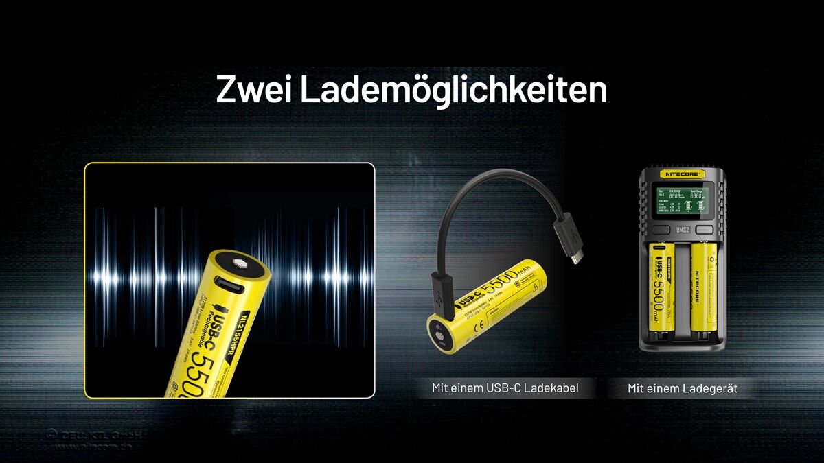 Nitecore 21700 Akku, USB-C, 5500mAH, NL2155HPR