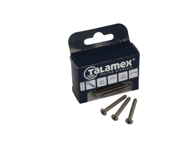 LNKZ7408 Talamex Edelstahl Linsensenkblechschraube mit Kreuzkopf DIN7983 (versch. Größen)