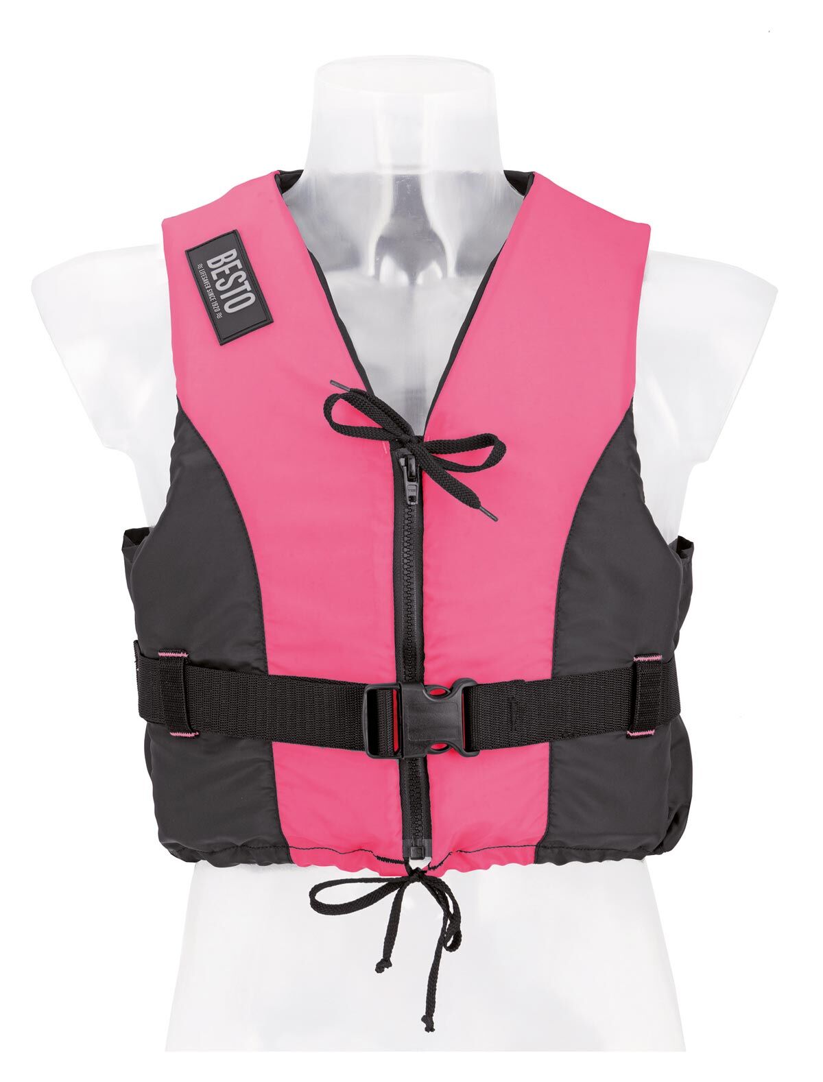 Besto_Dinghy_Zipper_Pink_50N Besto Dinghy Zipper 50N Pink/schwarz (versch. Größen)